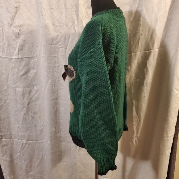 Vintage Evian II Chunky Hand Knit Teddy Bear in Bow Tie Women's S - Picture 5 of 6